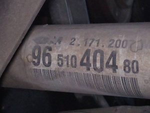 TRANSMISION DELANTERA DERECHA 9651040480 PEUGEOT 207